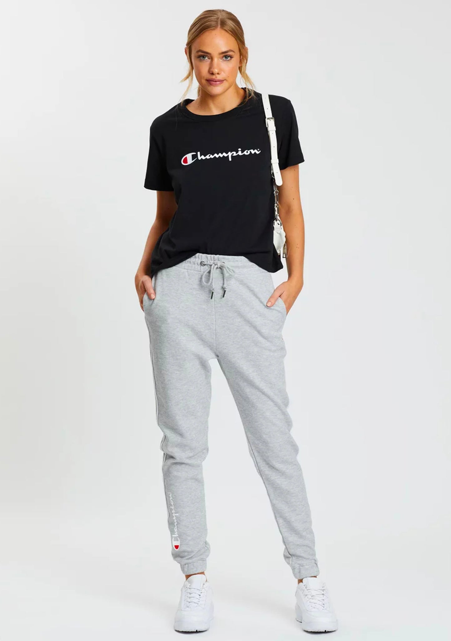 Champion Women's Script Short Sleeve Tee Black