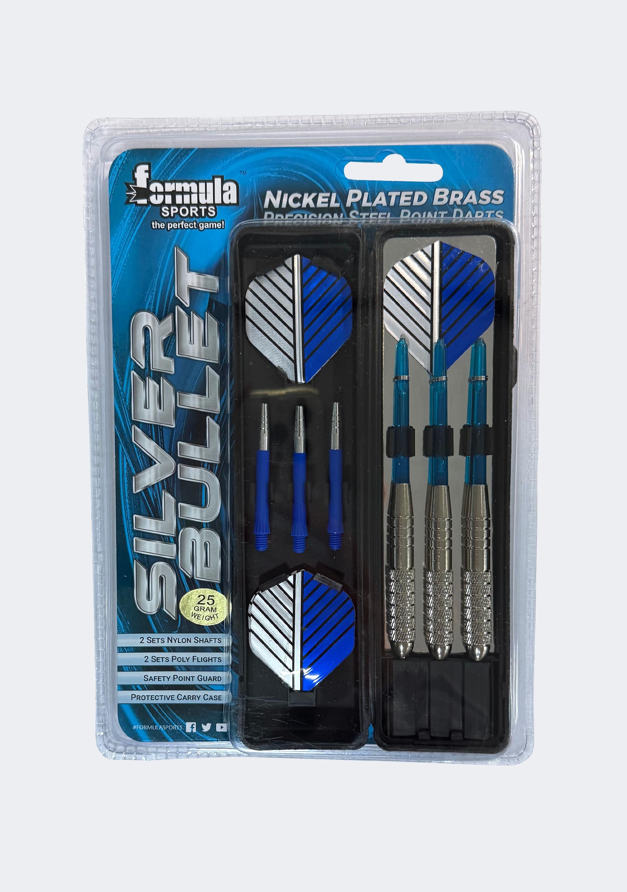 Formula Sports Silver Bullet Nickel Plated Brass Precision Steel Point Darts