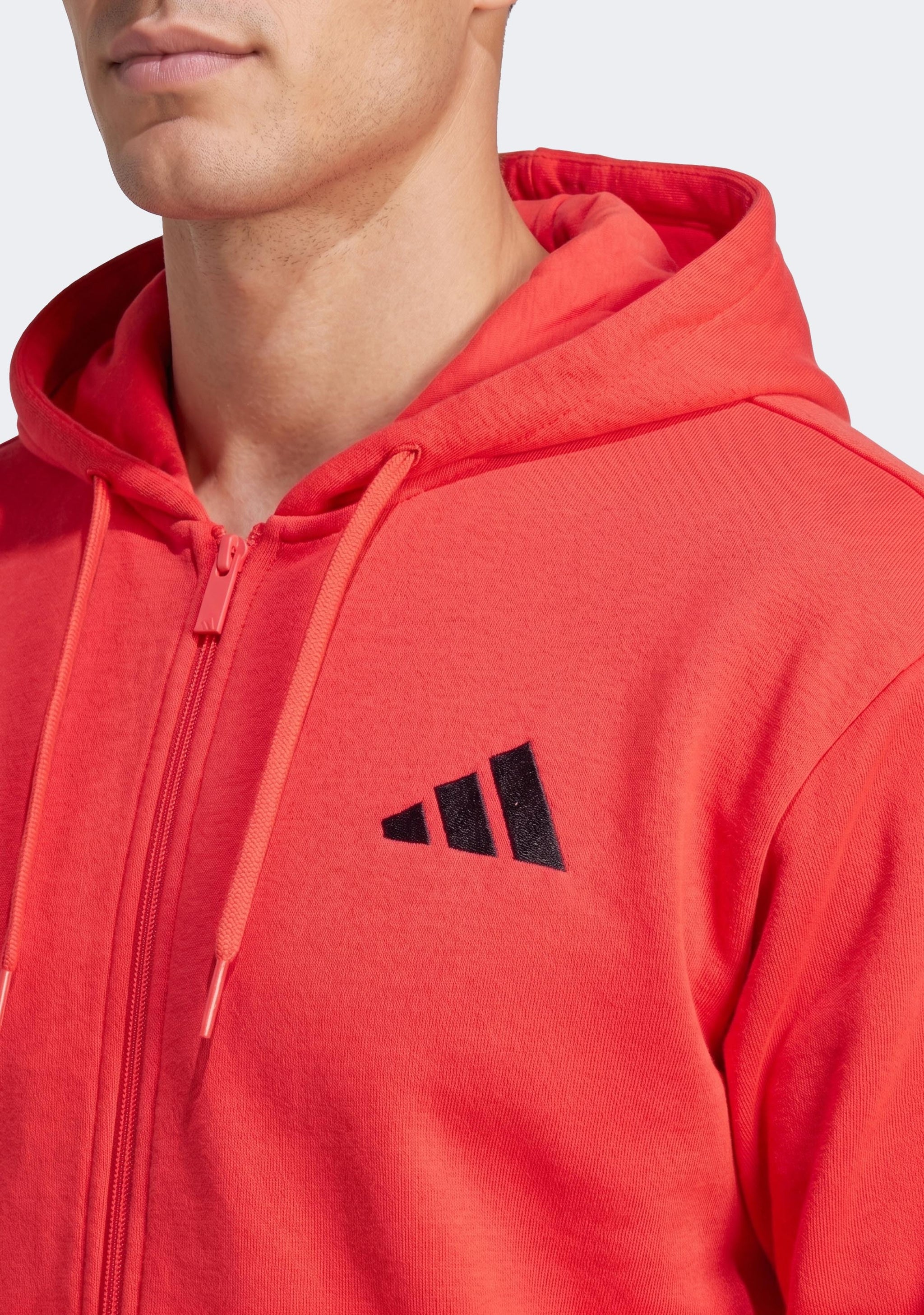 Adidas Men's Essentials 3 Stripes Fleece Full-Zip Hoodie
