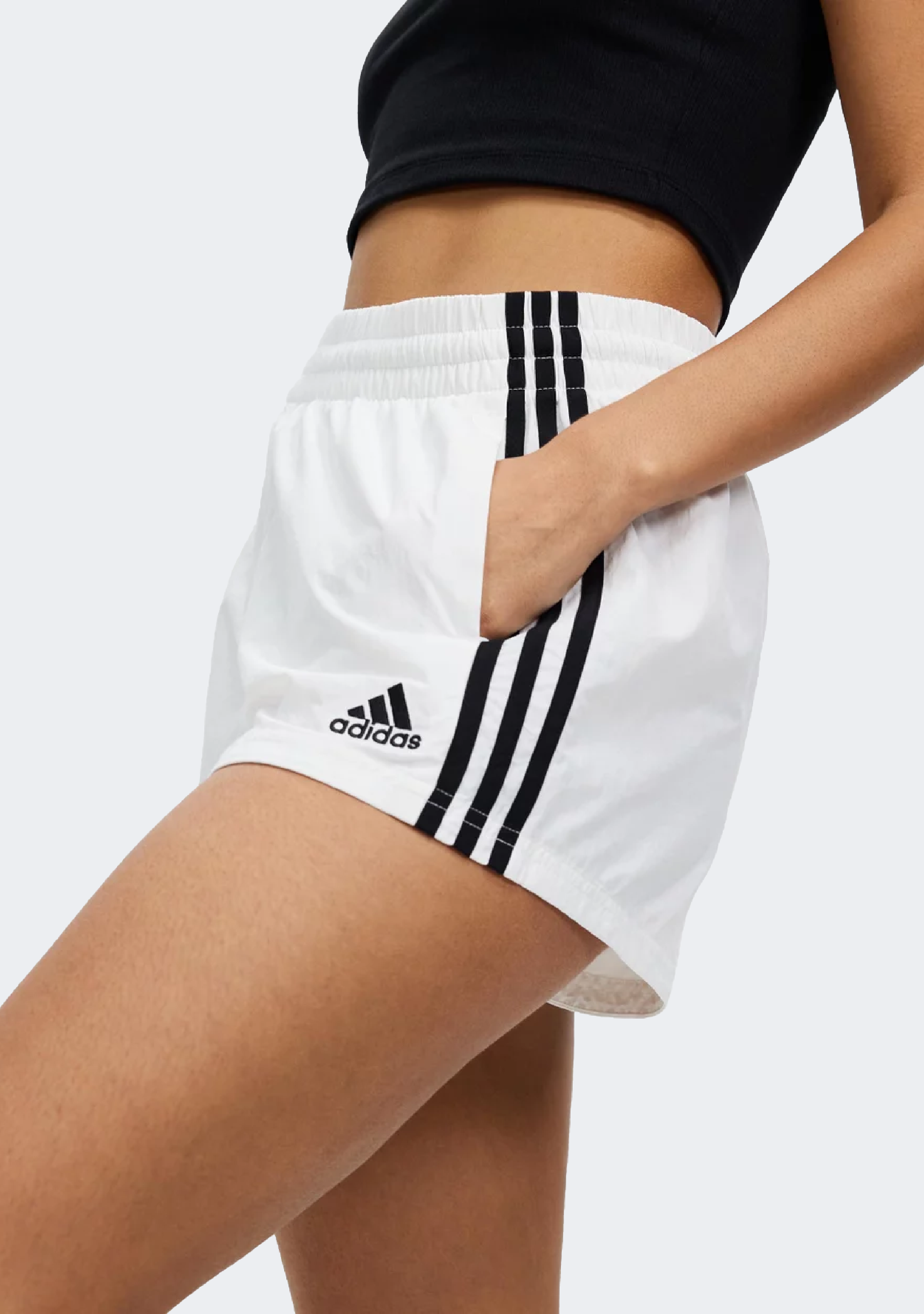 Adidas Women's Essentials 3-Stripes Woven Shorts