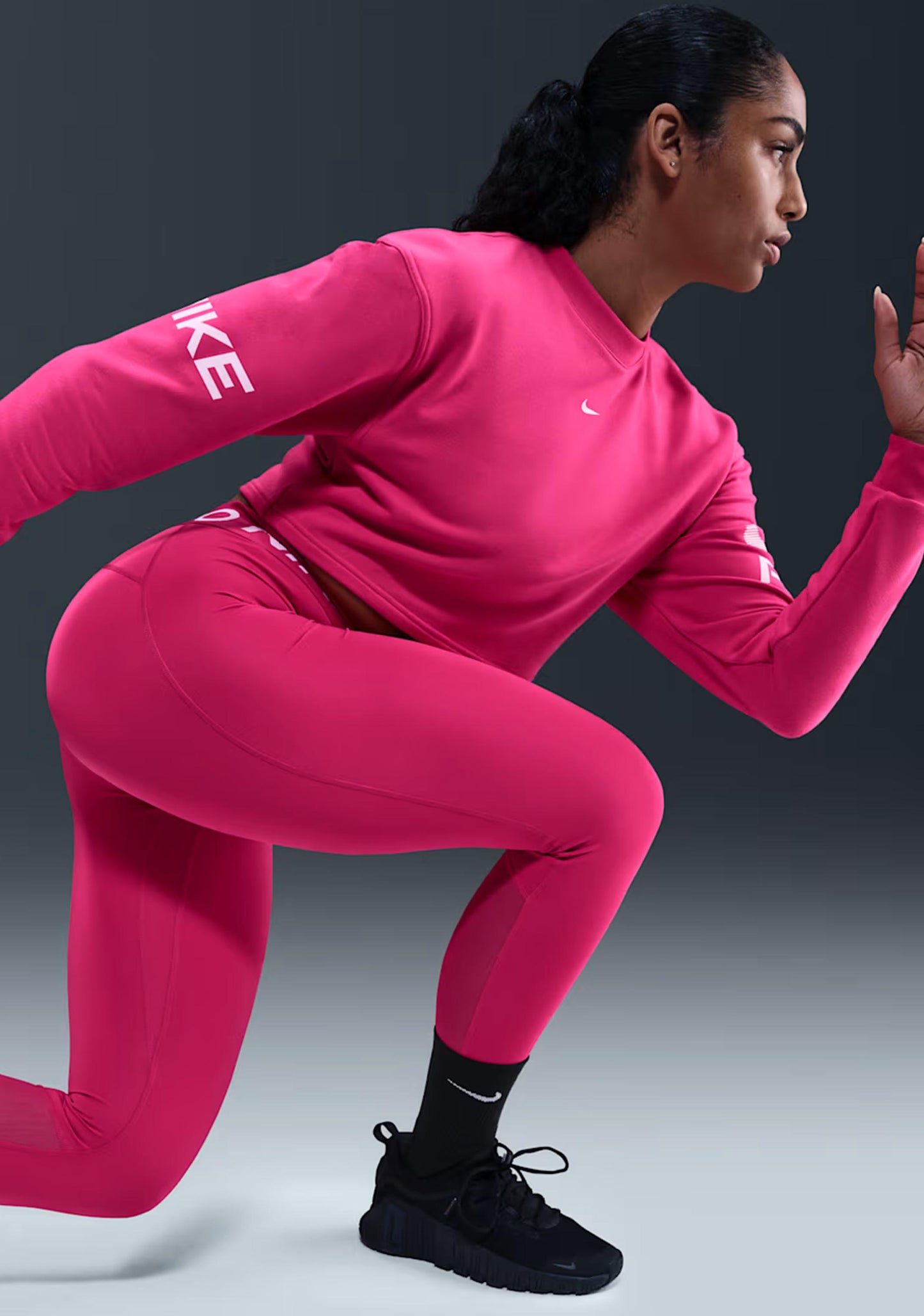 Nike Women's Pro Dri Fit French Terry Sweatshirt