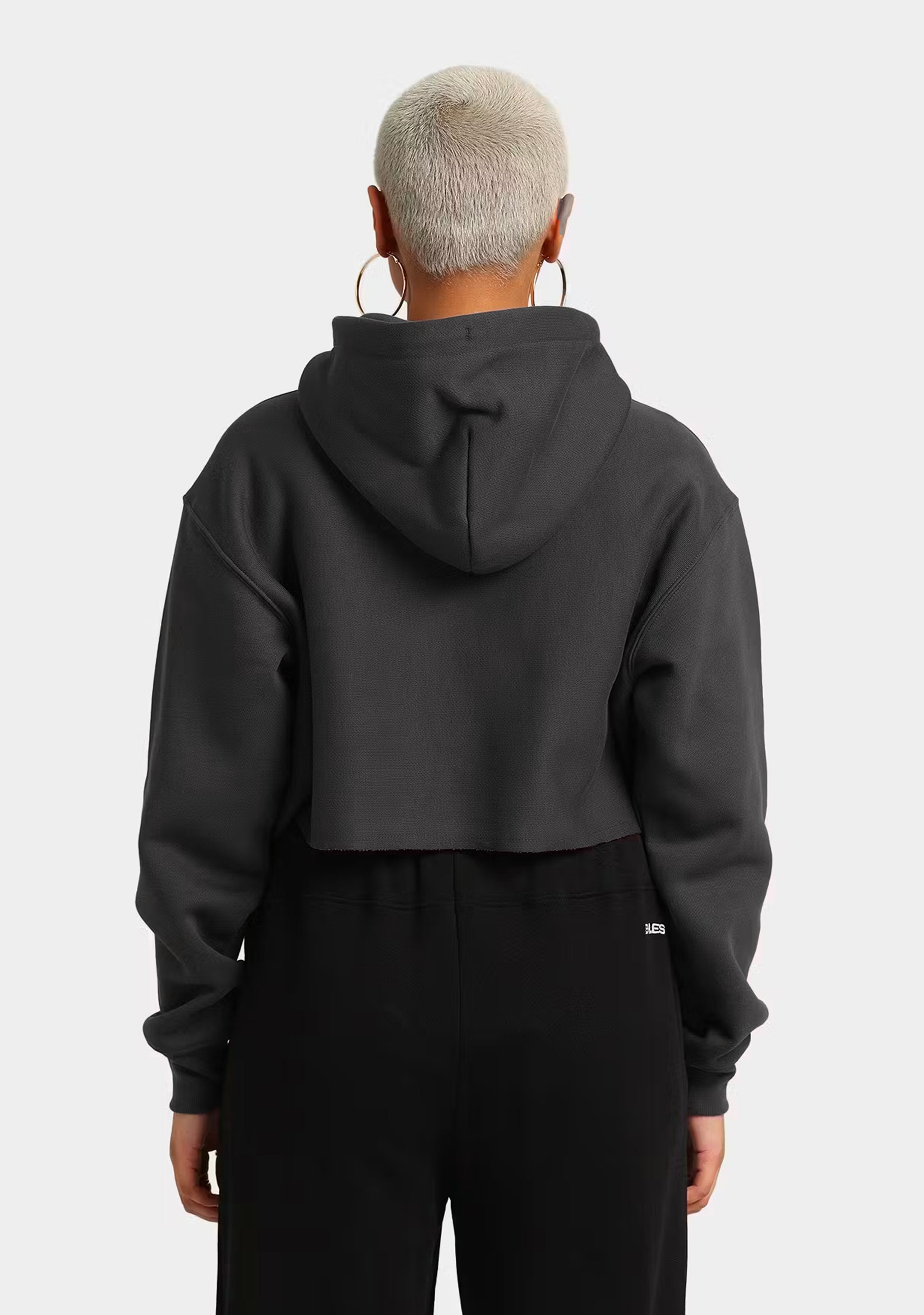 Champion Women's Reverse Weave Cropped Hoodie Dark Grey