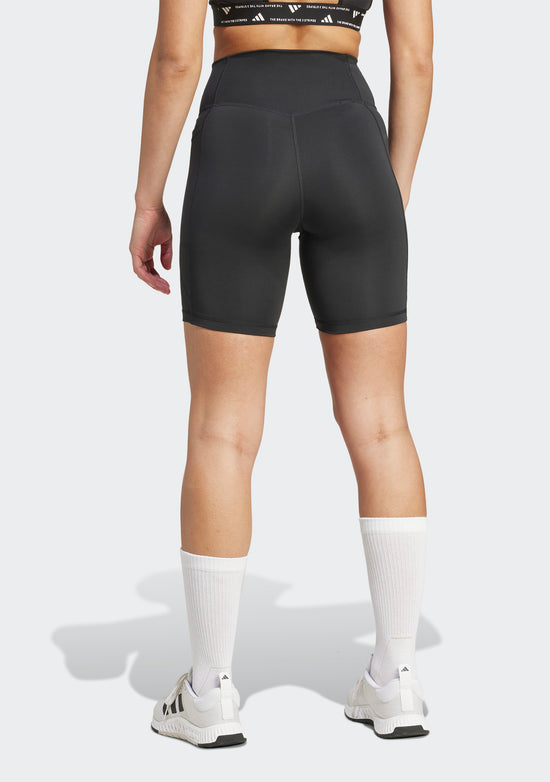 Adidas Women's Optime Essentials Stash Pocket 7-Inch Short Leggings