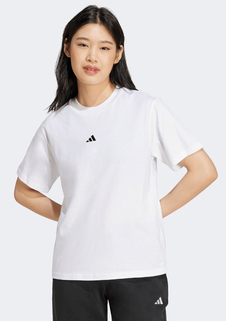 Adidas Women's Essentials Small Logo Cotton Tee