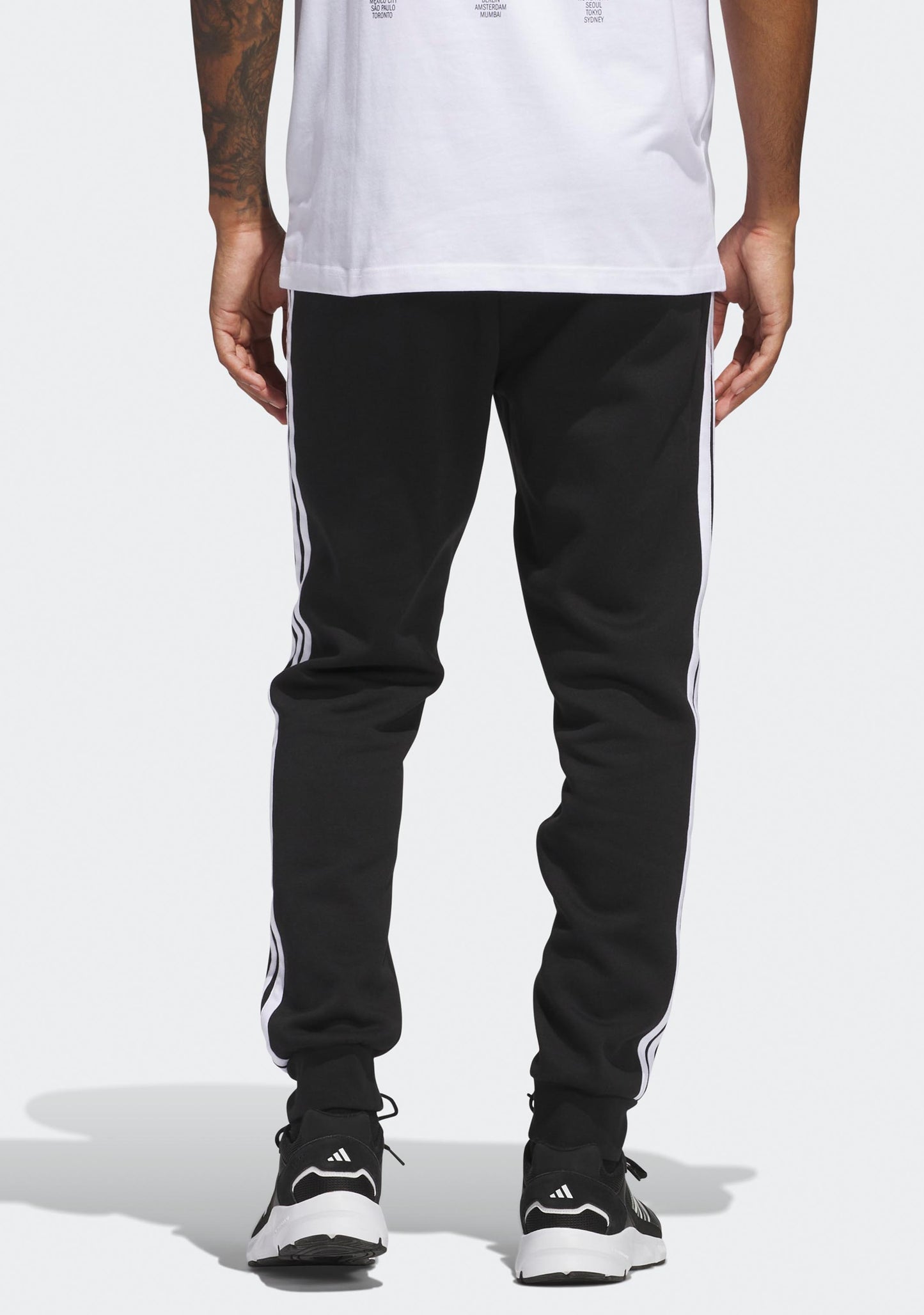 Adidas Men's 3S Fleece Tapered Cuff Pants