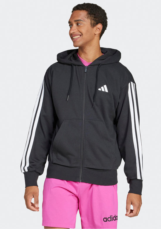Adidas Men's 3S French Terry Full Zip Hoodie
