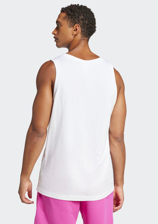 Adidas Men's Essentials Small Logo Tank Top White/Black