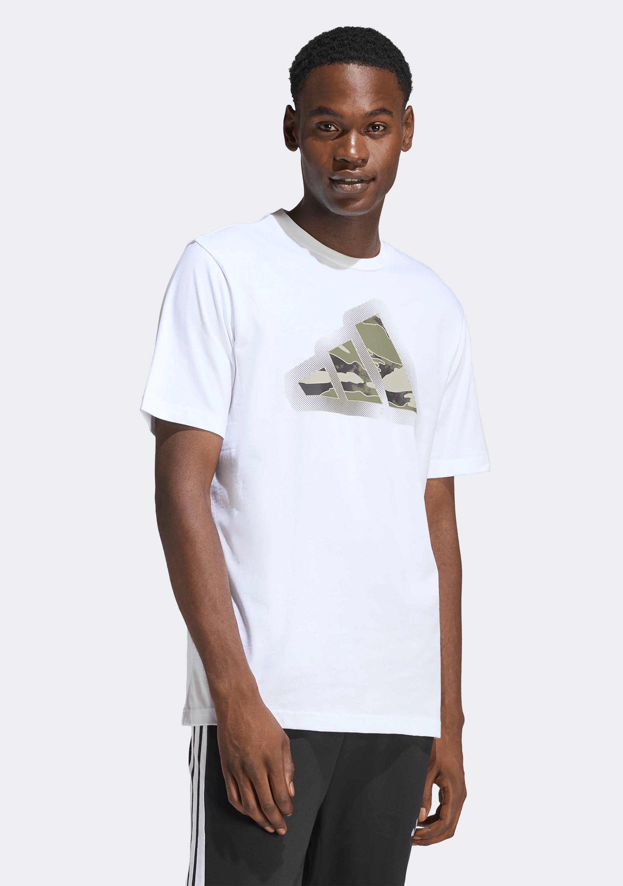Adidas Men's Camo Modern Logo Graphic Tee