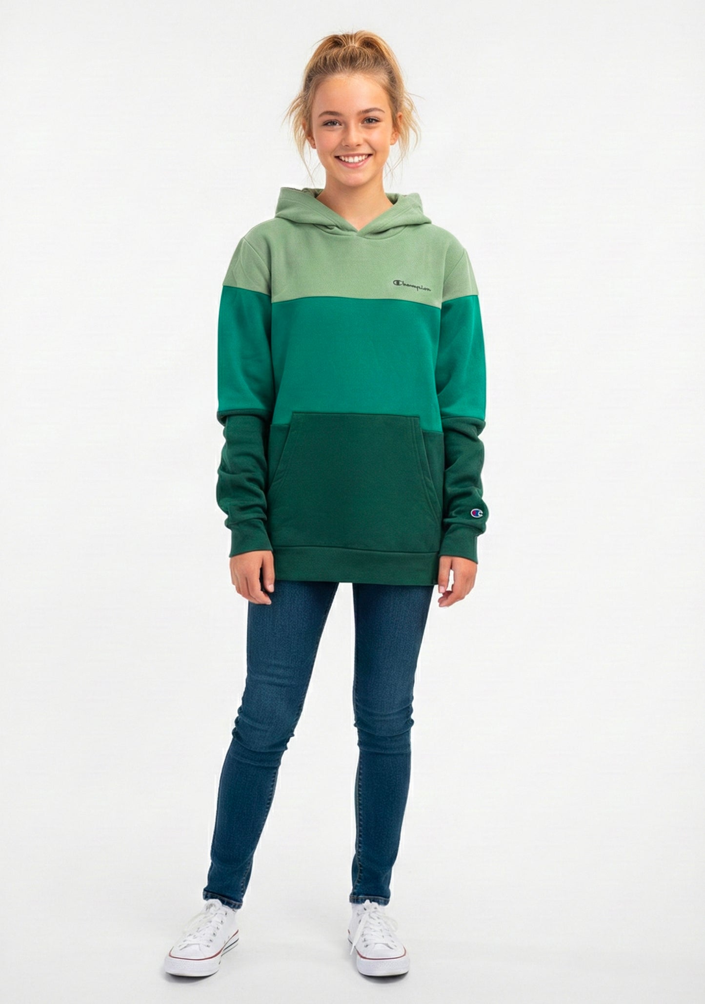 Champion Junior EU Colourmix Hoodie Green