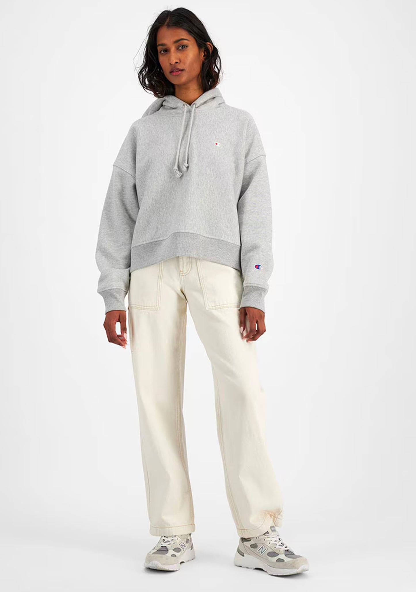 Champion Women's Reverse Weave Level Up Hoodie Grey