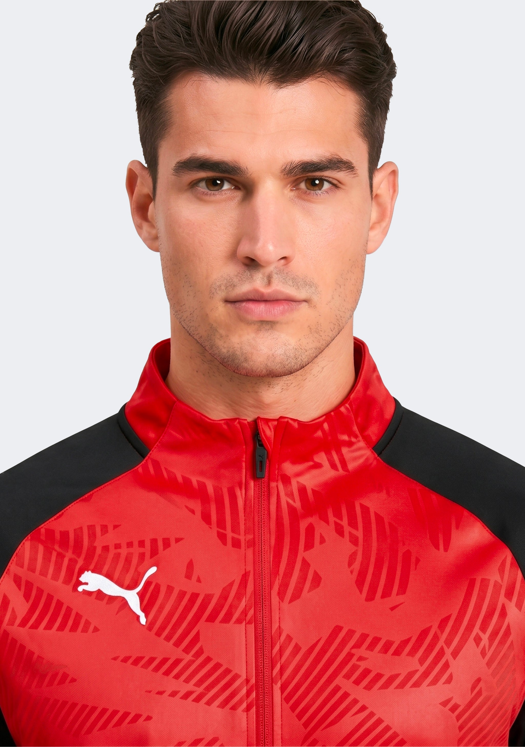 Puma Men's Cup Training Poly Jacket Red / Black