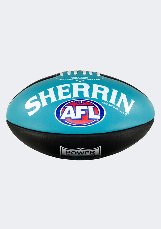 Sherrin Port Adelaide Power Team Leather Football