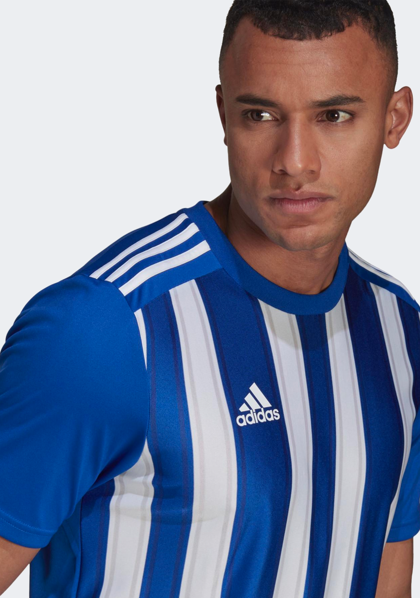 Adidas Mens Striped 21 Jersey Blue/White