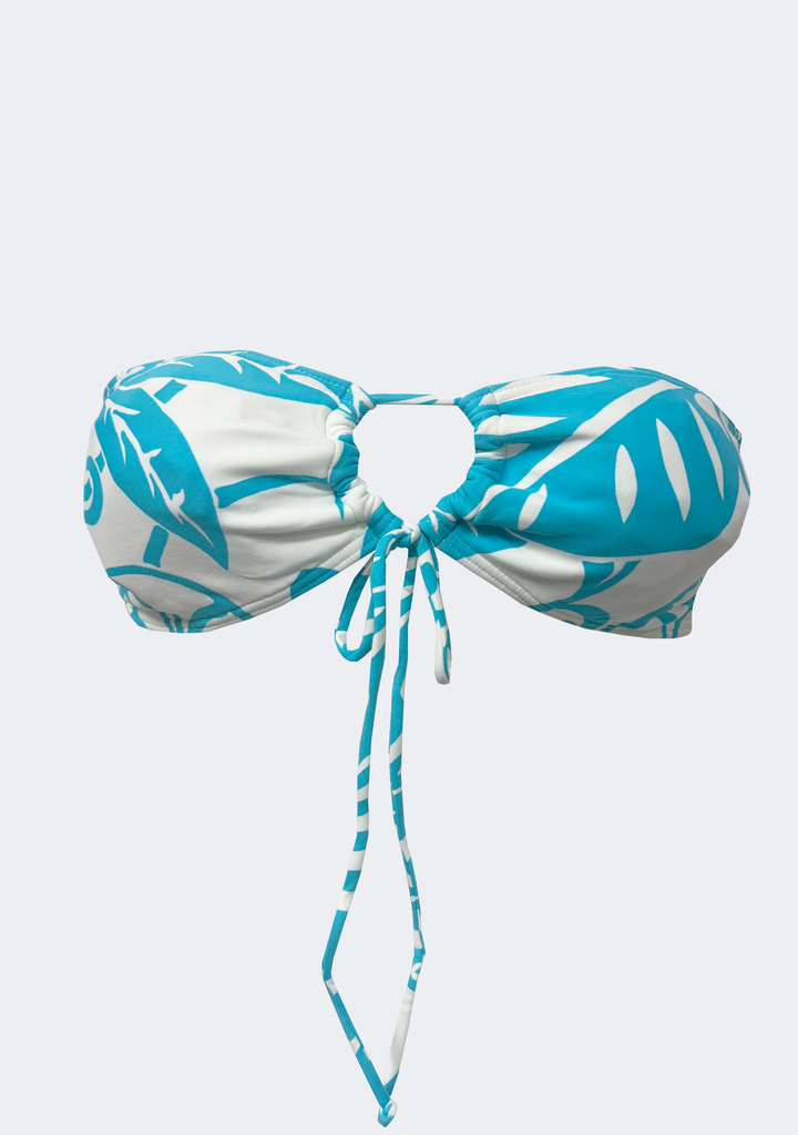 Sunseeker Women's Jungle Fever Tie Front Bandeau Bra
