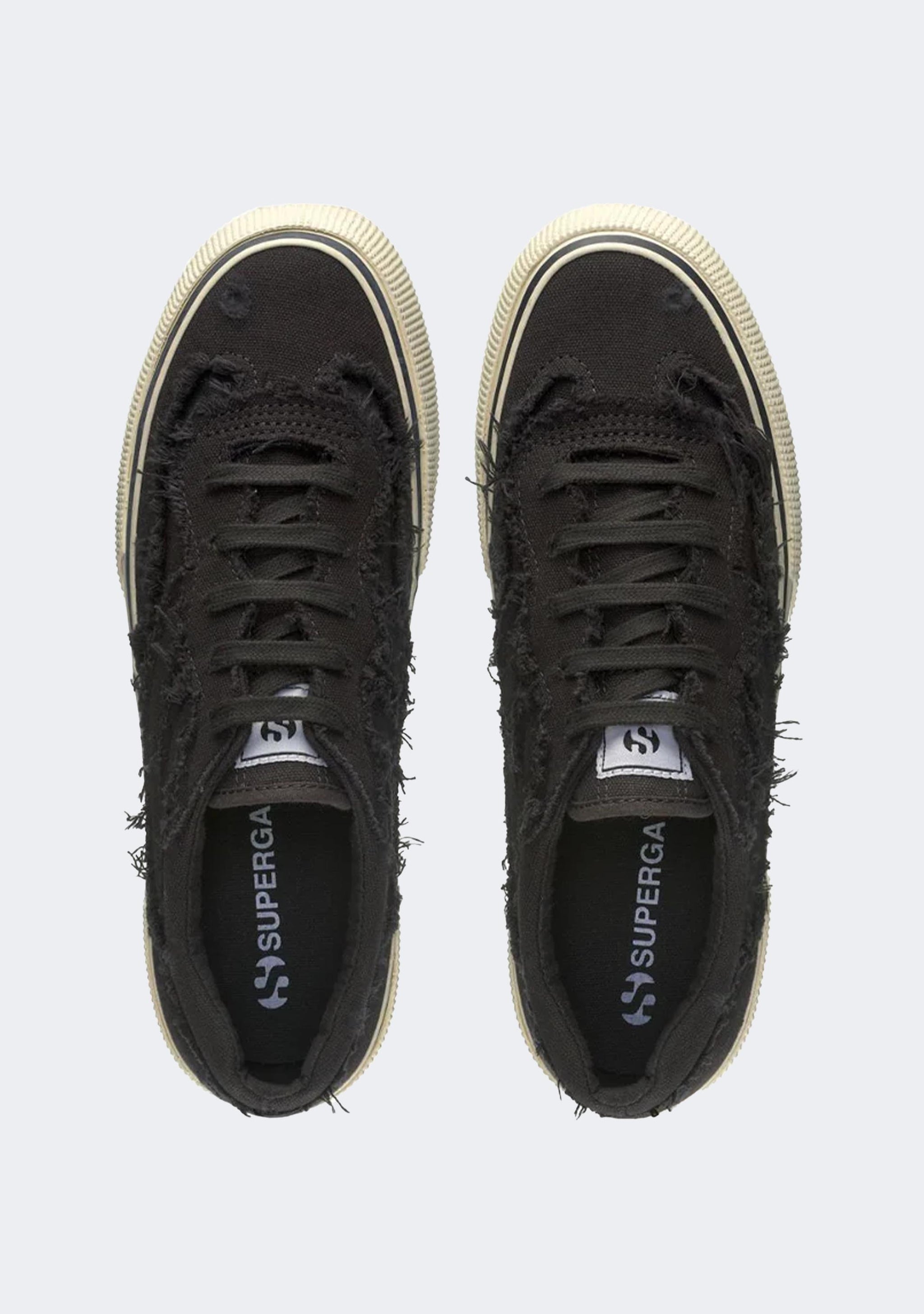 Superga 3041 Revolley Fringed Stone Washed Platform