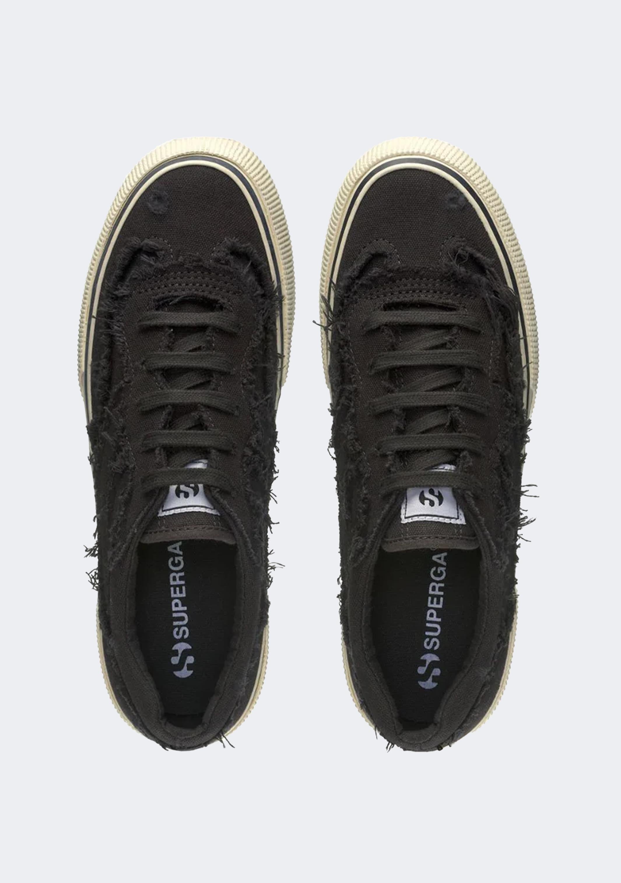 Superga 3041 Revolley Fringed Stone Washed Platform