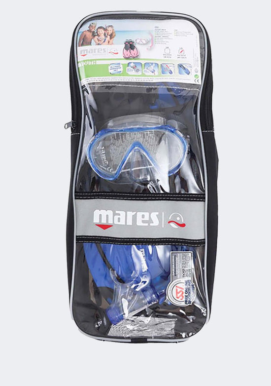 Mares Kids' Seahorse Allegra Snorkel and Fins Set Blue
