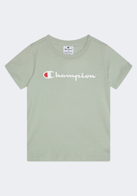 Champion Men's Script Logo Short Sleeve Clever Sage