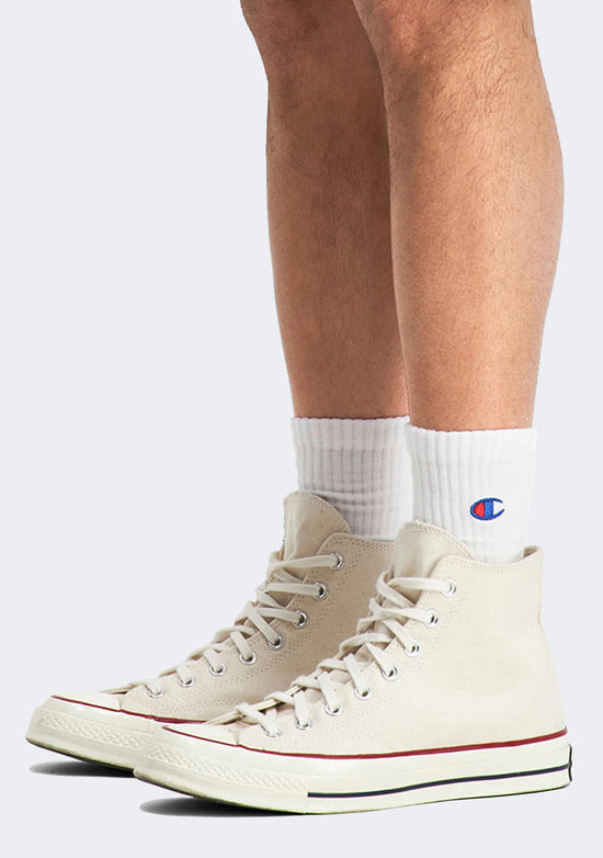Champion Lifestyle C Logo Crew Socks White 3 Pack