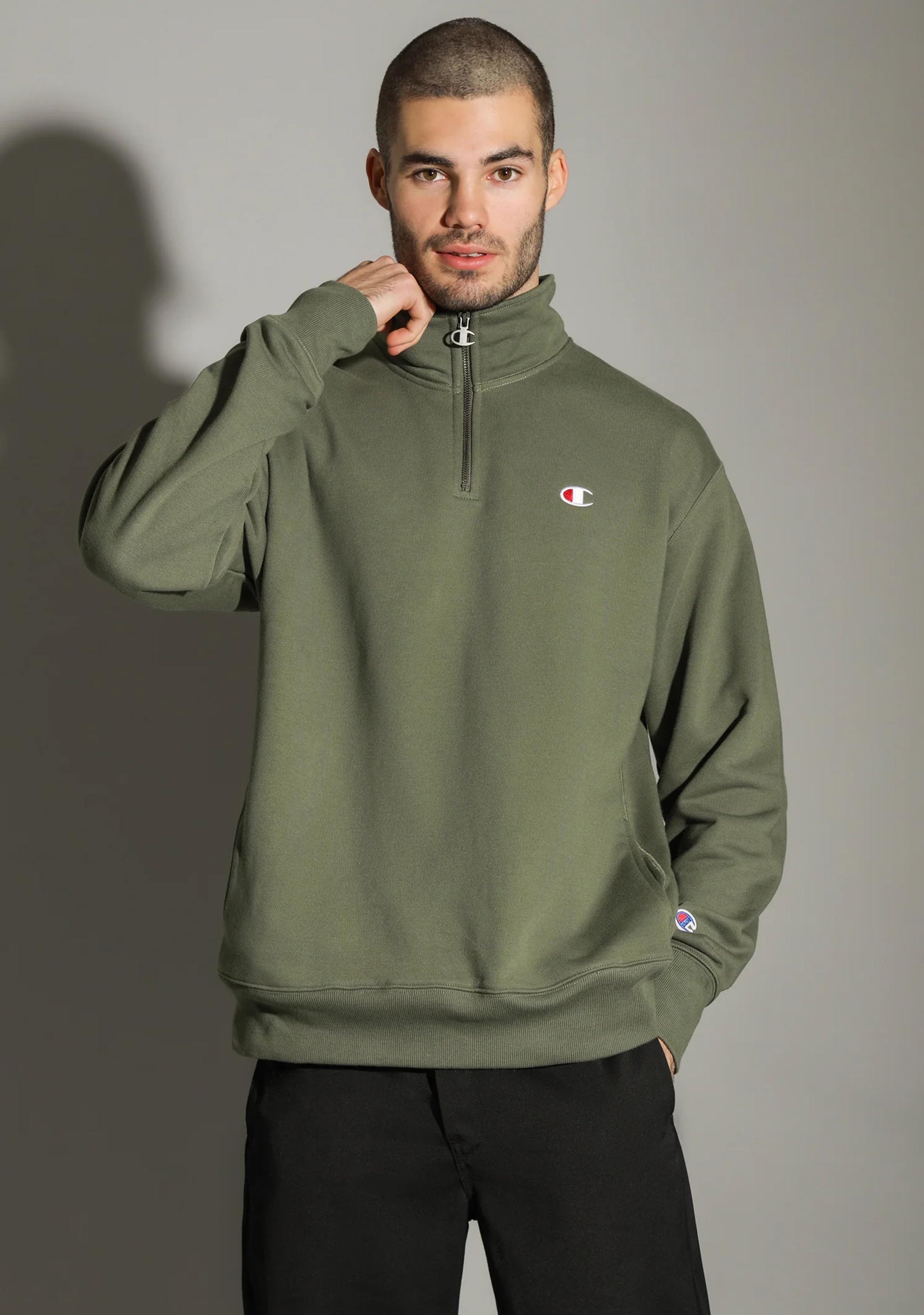 Champion Men's Reverse Weave Terry Quarter Zip