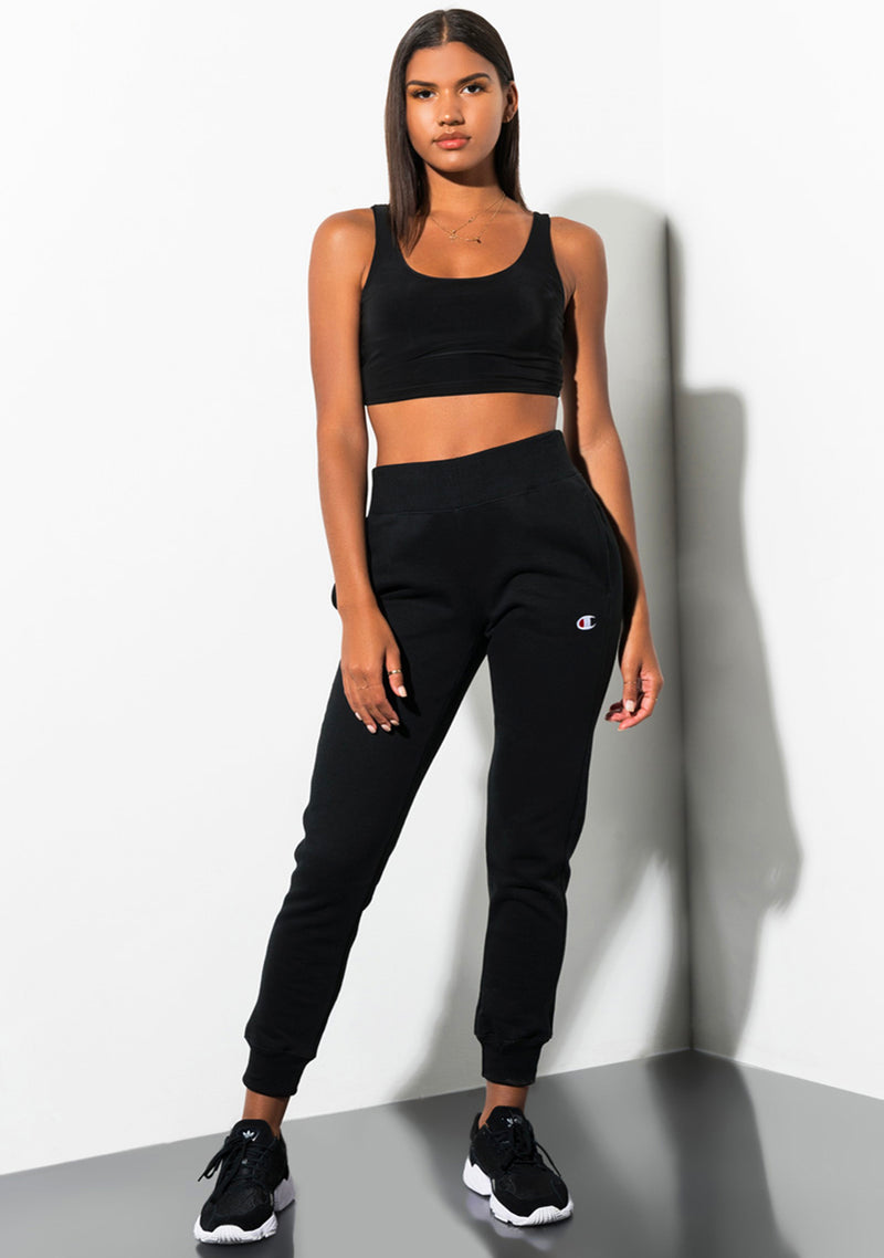 Champion Womens Reverse Weave French Terry Slim Jogger Black <br> CTTFN BLK