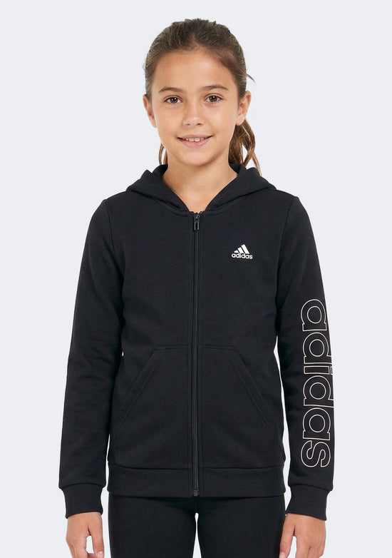 Adidas Girls' Linear Full Zip Hoodie