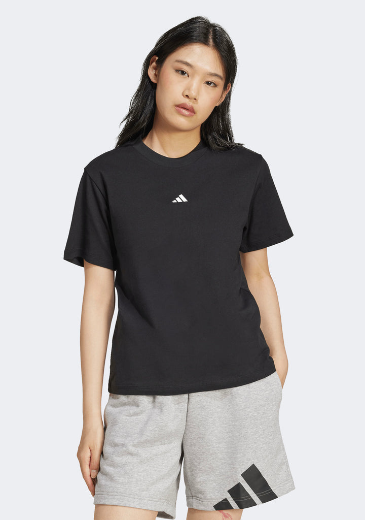 Adidas Women's Essentials Small Logo Cotton Tee