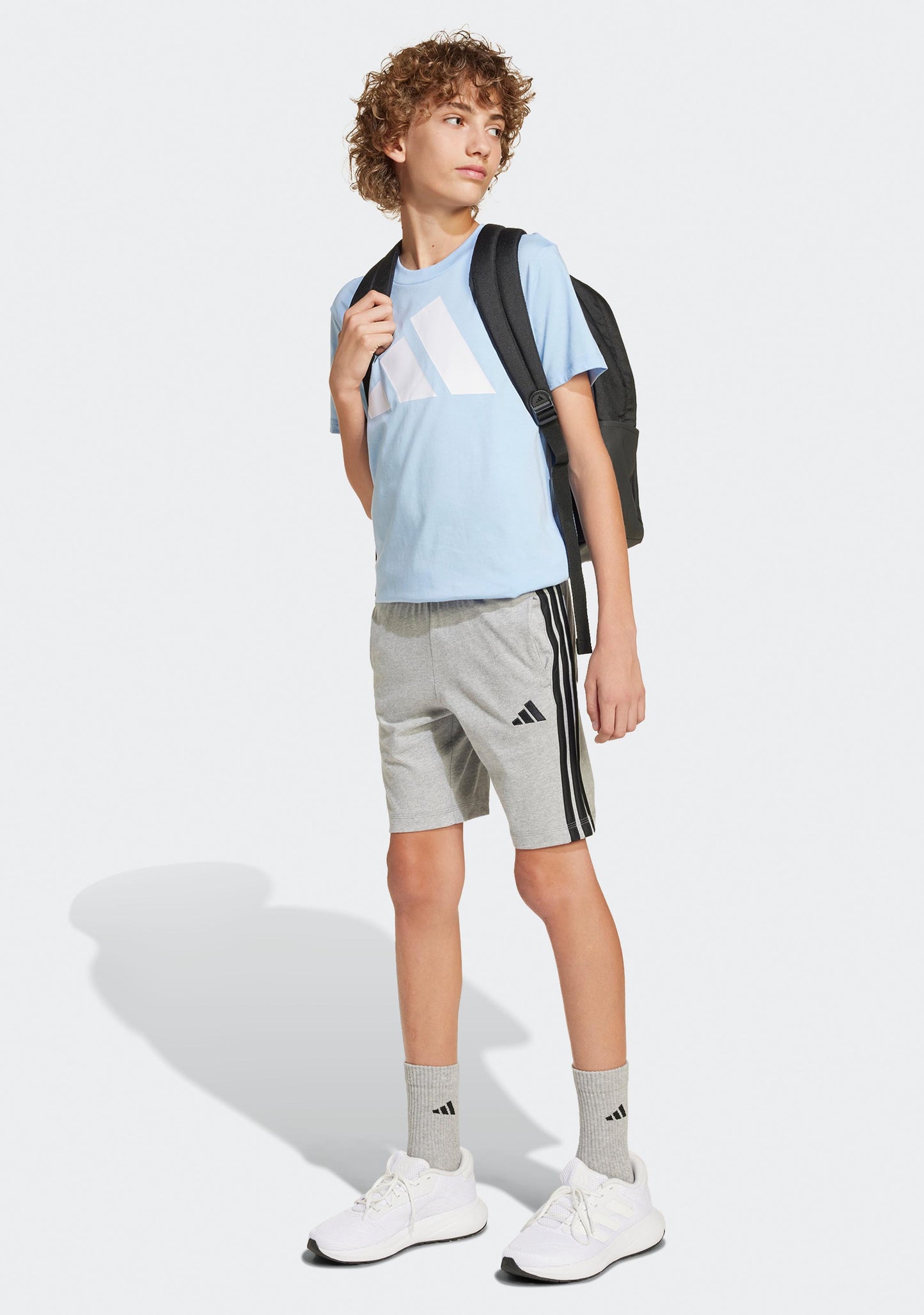 Adidas Kids' Essential 3-Stripes Knit Shorts