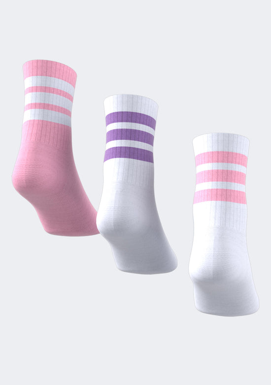 Adidas Kids' 3 Pack Rib Crew Socks