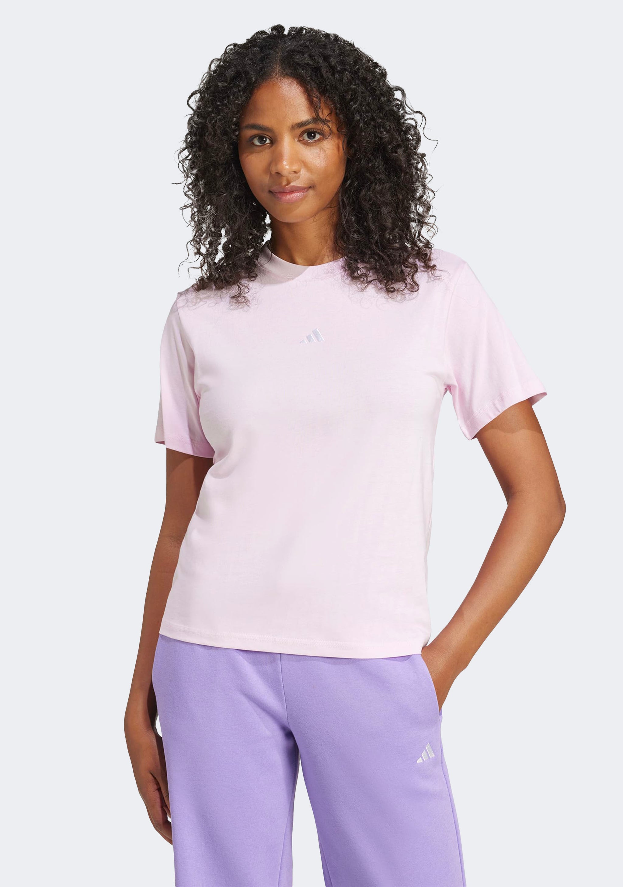 Adidas Women's Essentials Small Logo Cotton Tee