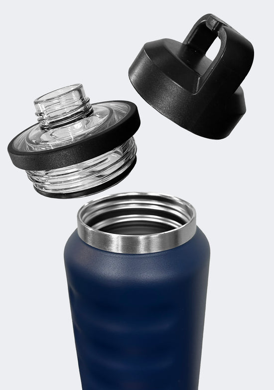 Fridgy 1080mL Grip Range Dual Lid Water Bottle Navy