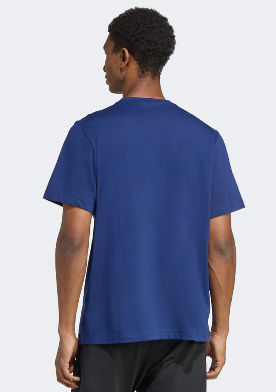 Adidas Men's Essentials Big Linear Jersey Knit T-Shirt Dark Blue