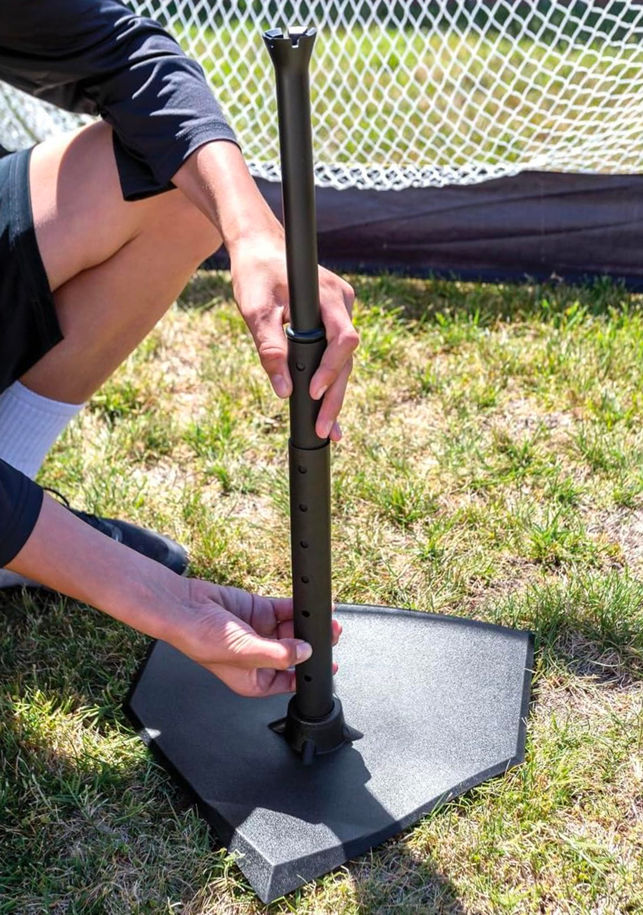 SKLZ Youth Pop-Back Adjustable Baseball and Softball Batting Tee