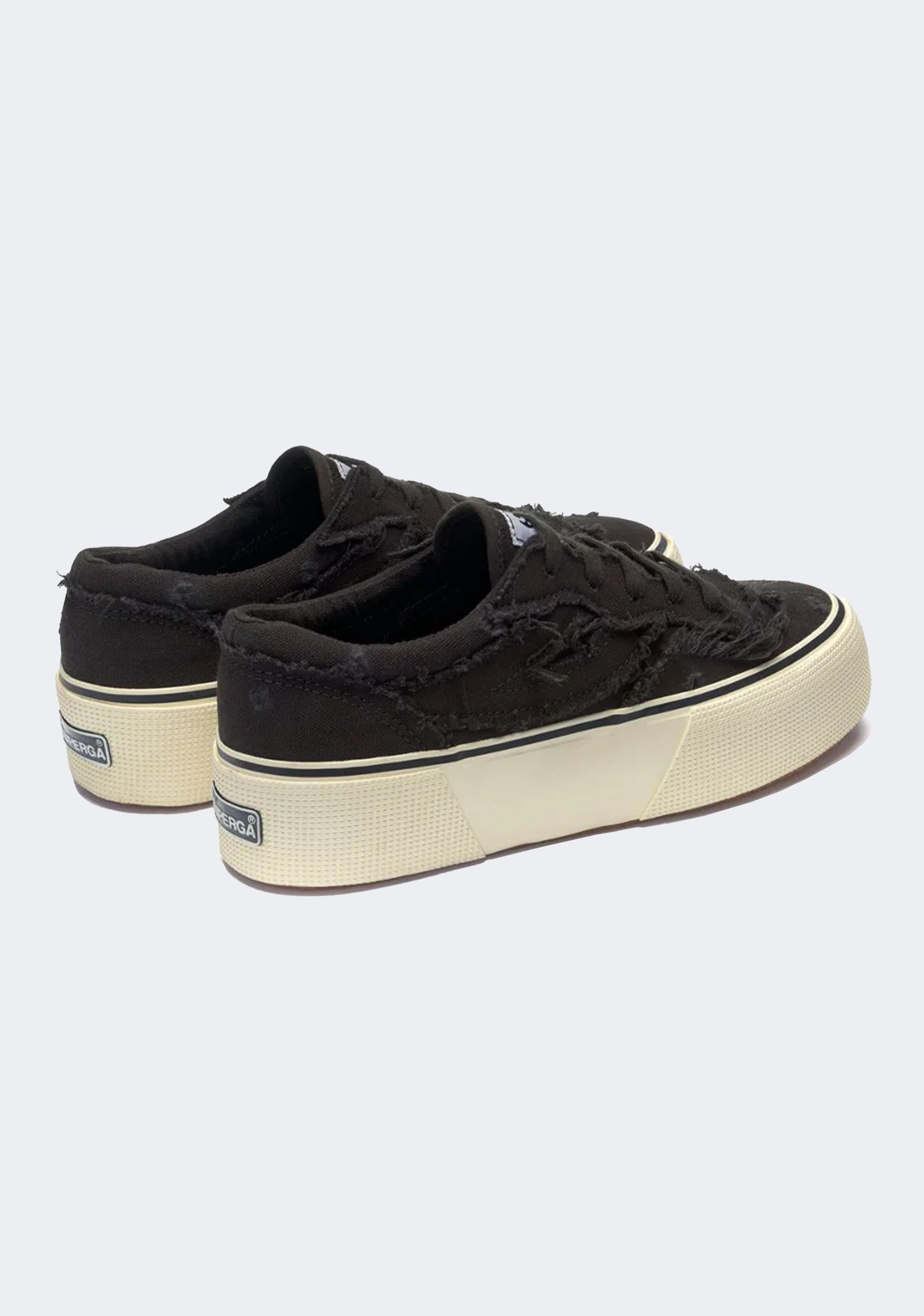 Superga 3041 Revolley Fringed Stone Washed Platform