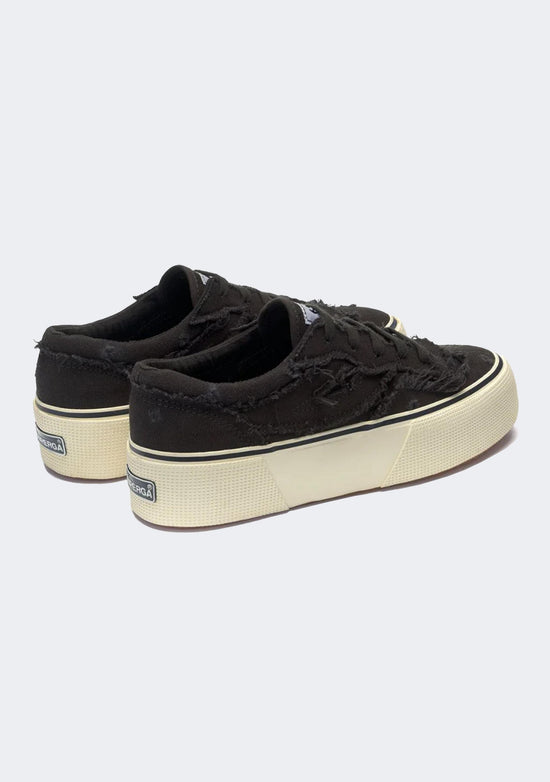 Superga 3041 Revolley Fringed Stone Washed Platform