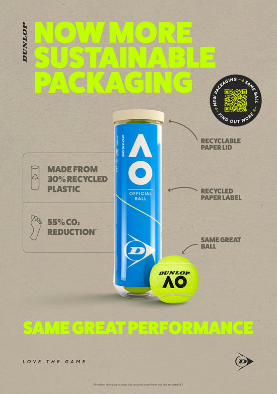 Dunlop Australian Open Official Tennis Ball 4 Pack