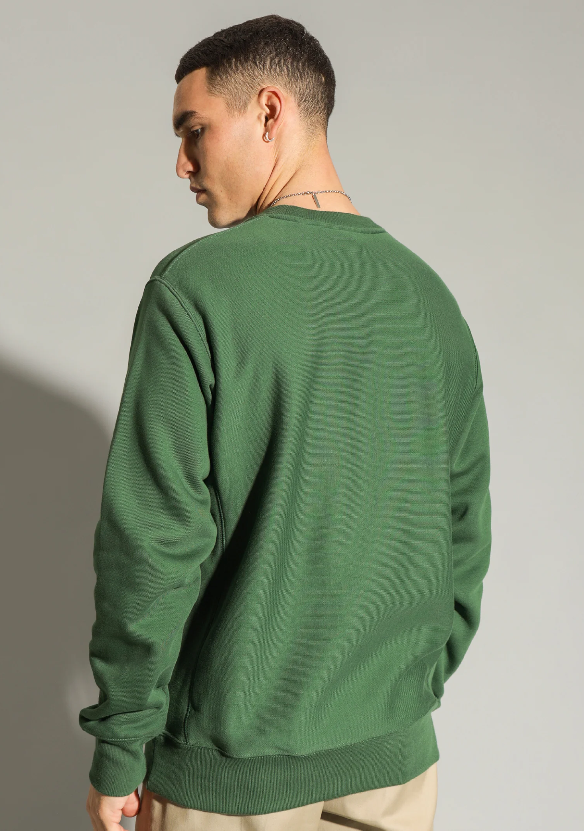 Champion Men's Rochester Weave Small C-Logo Crew