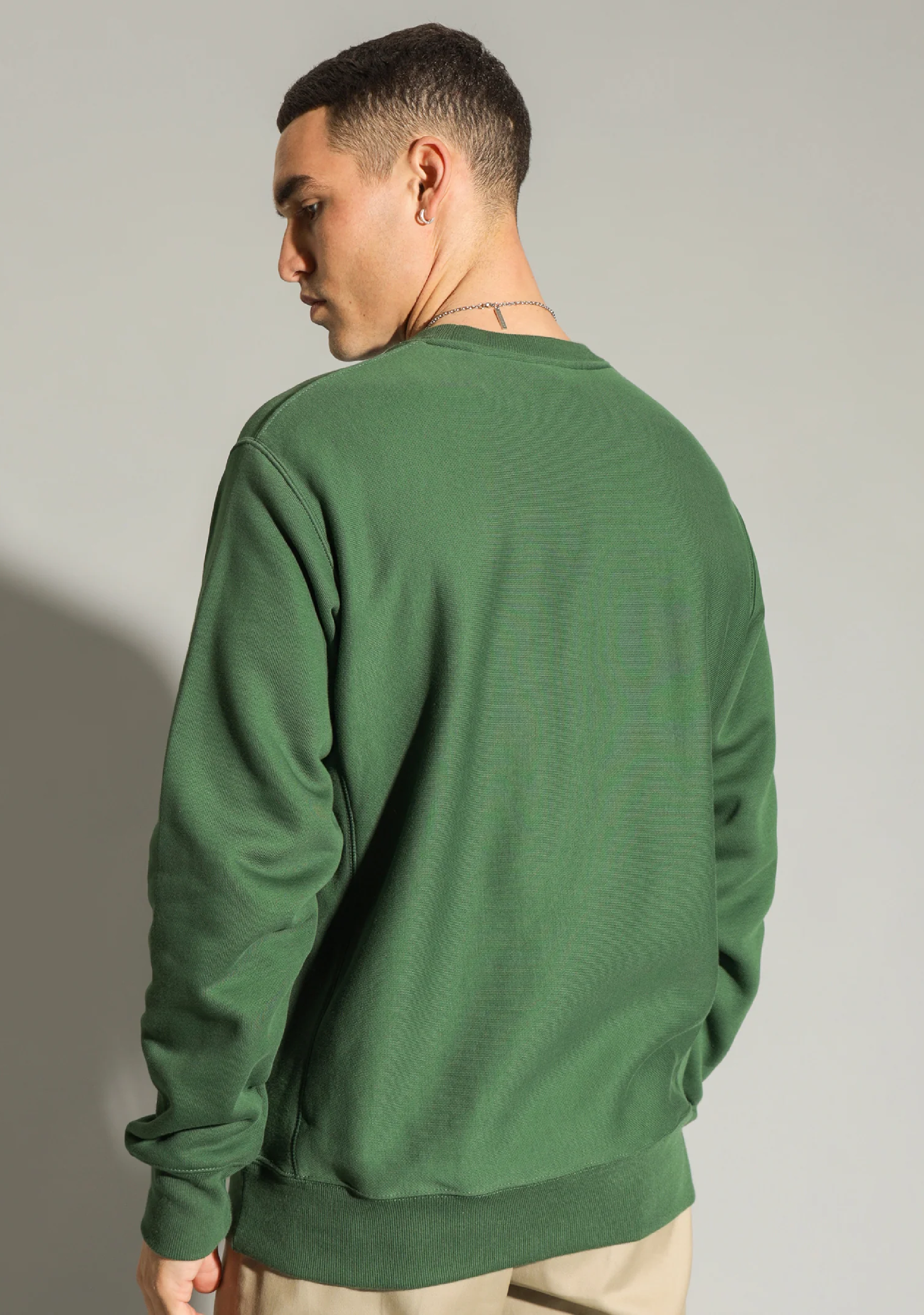 Champion Men's Rochester Weave Small C-Logo Crew