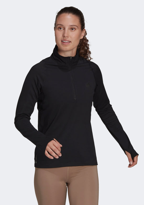 Adidas Women’s Run Fast Half-Zip Long Sleeve Sweatshirt