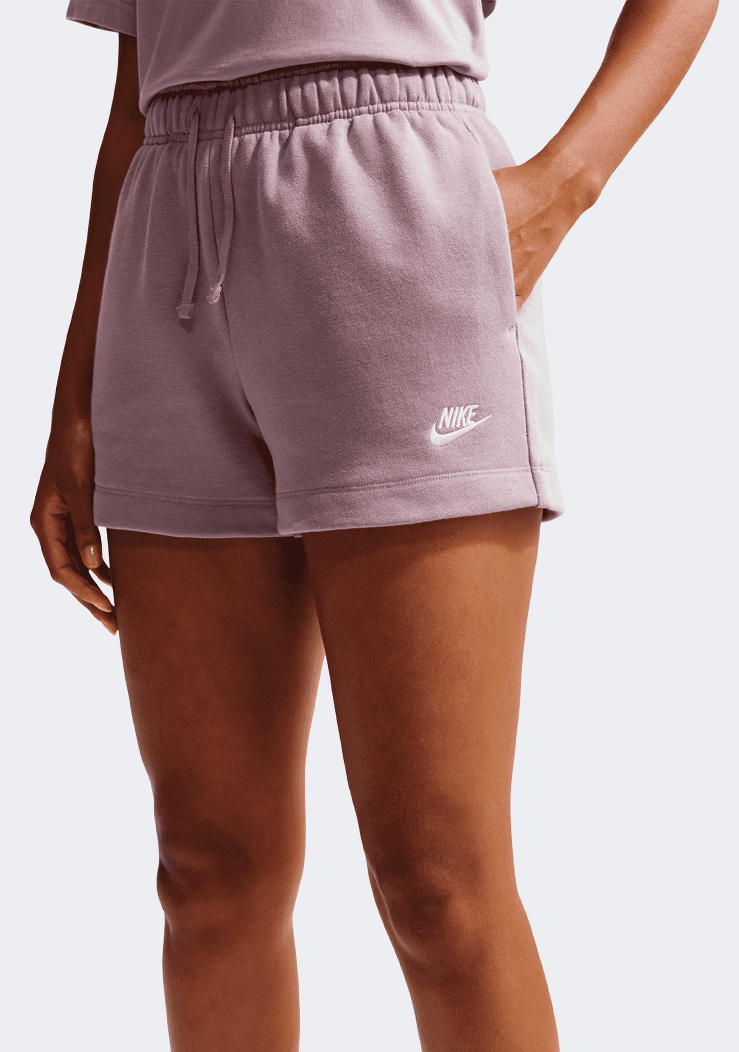 Nike Women's Sportswear Club Fleece Mid-Rise Shorts Violet