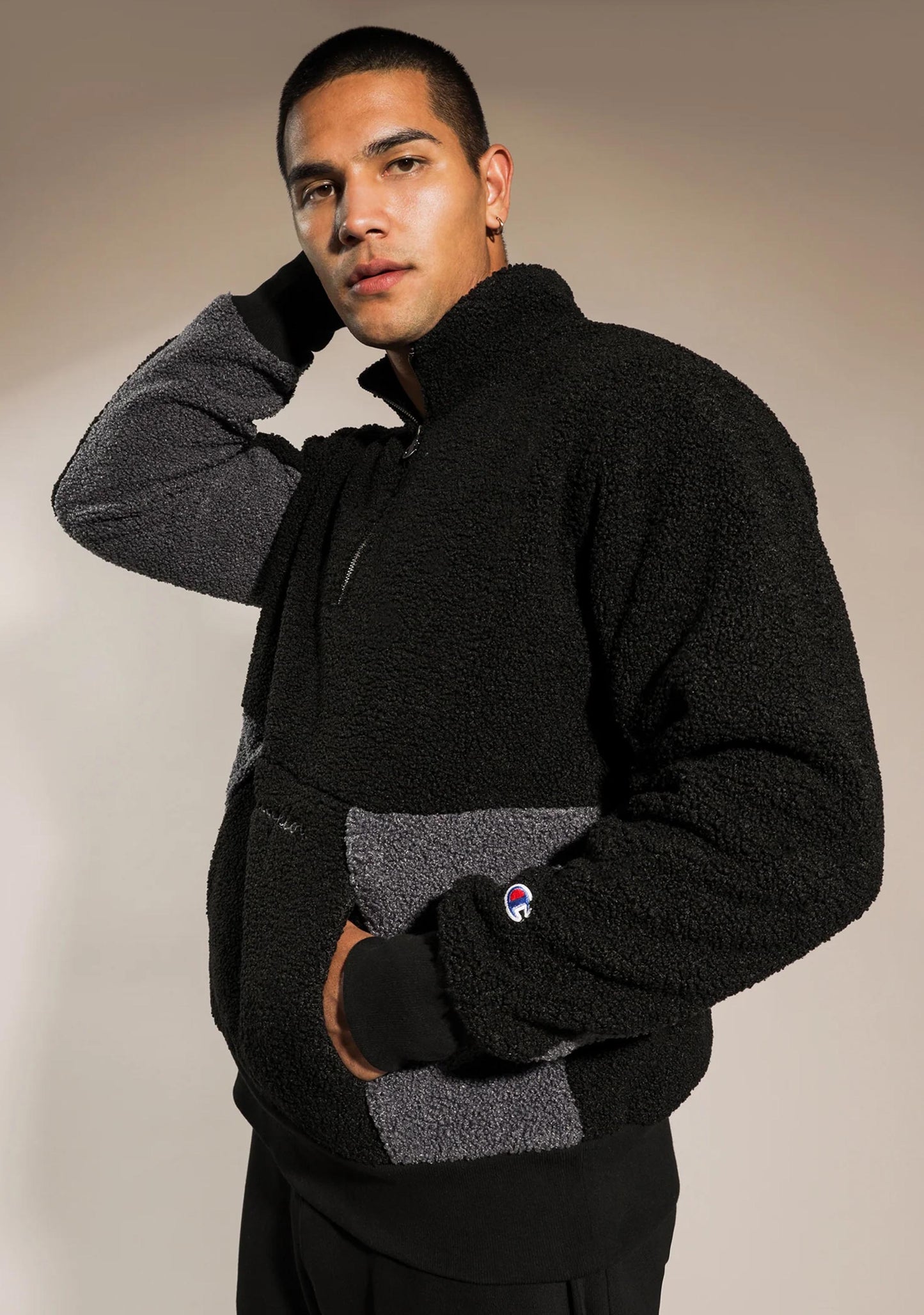 Champion Men's LFS Sherpa Qtr Zip Jacket