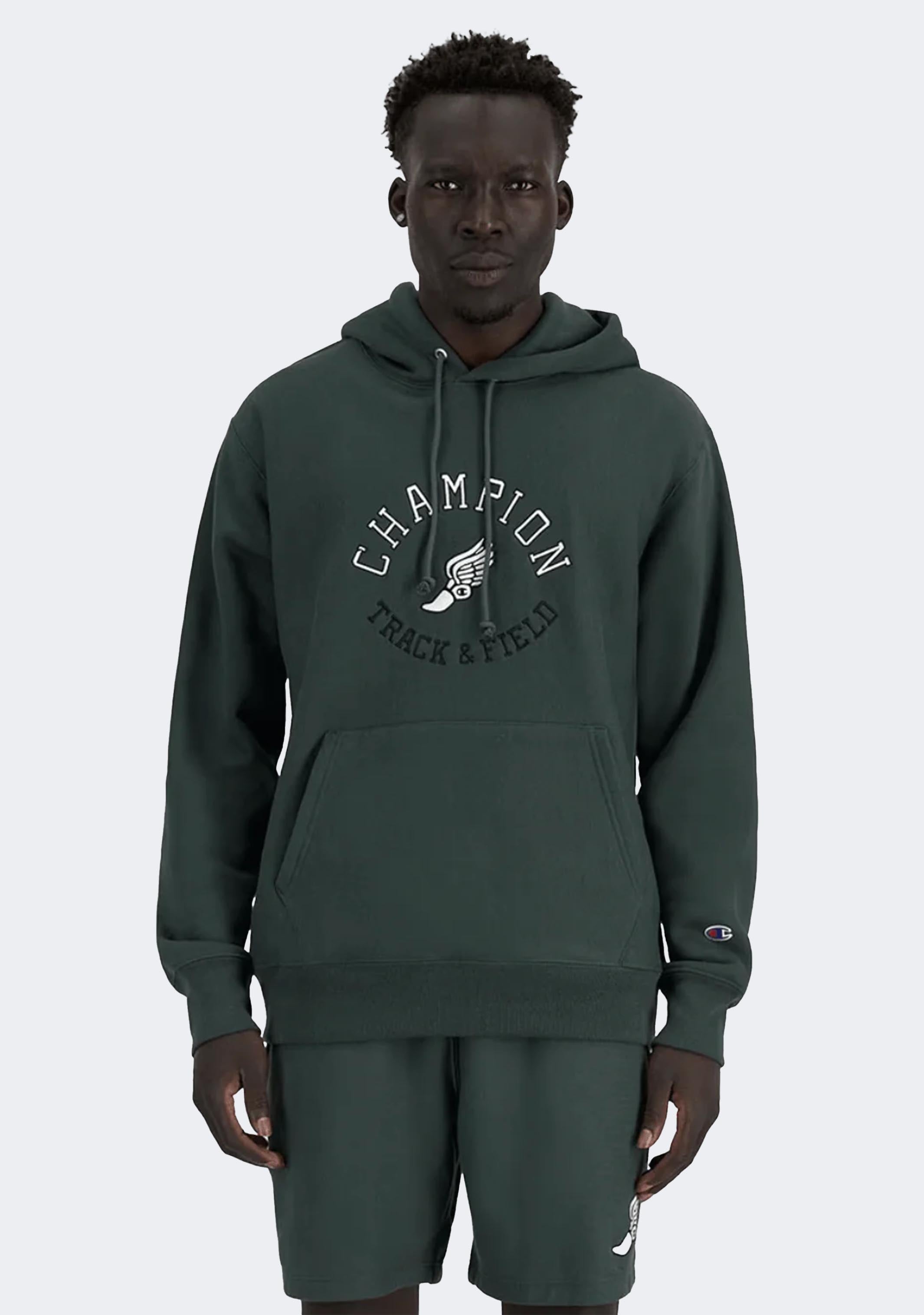 Champion Men's Reverse Weave Track Logo Hoodie