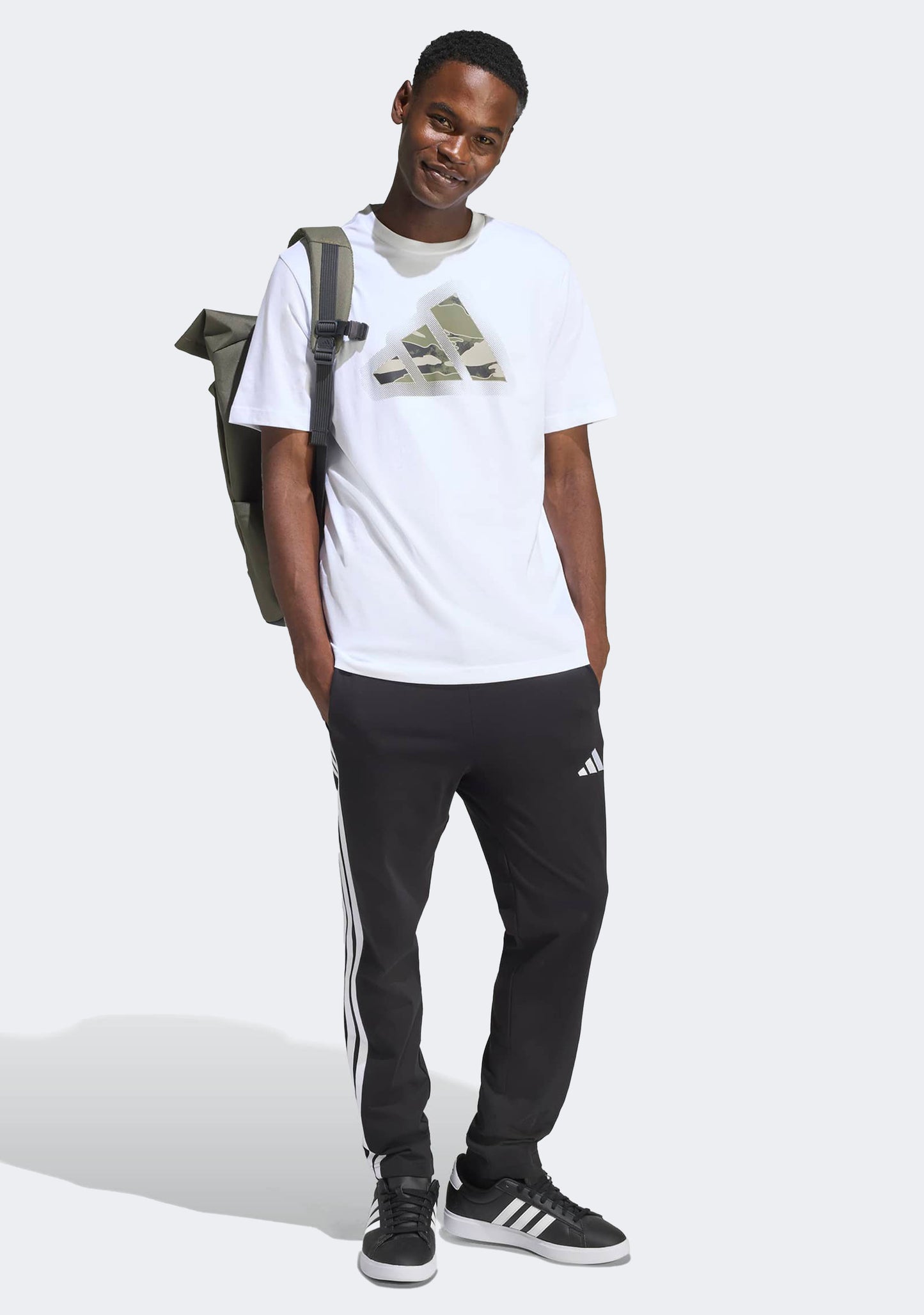 Adidas Men's Camo Modern Logo Graphic Tee
