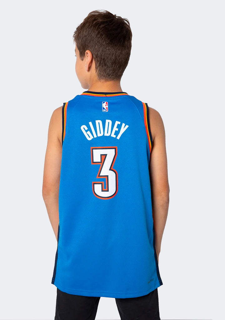 Nike Kids' Josh Giddey Oklahoma City Thunder NBA Youth Swingman Jersey with FREE Wilson Spotlight Basketball