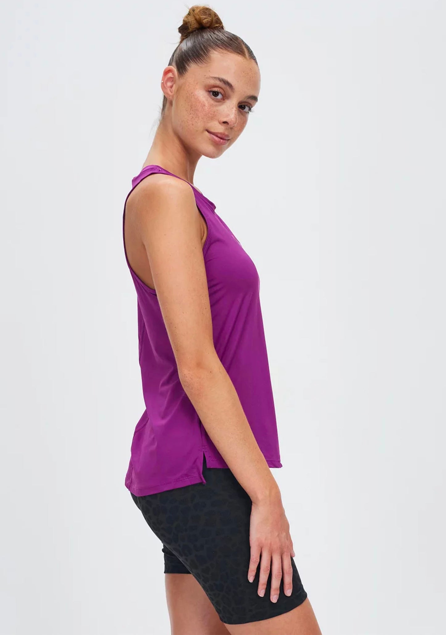 Nike Women’s Dri-Fit One Graphic Logo Tank Purple