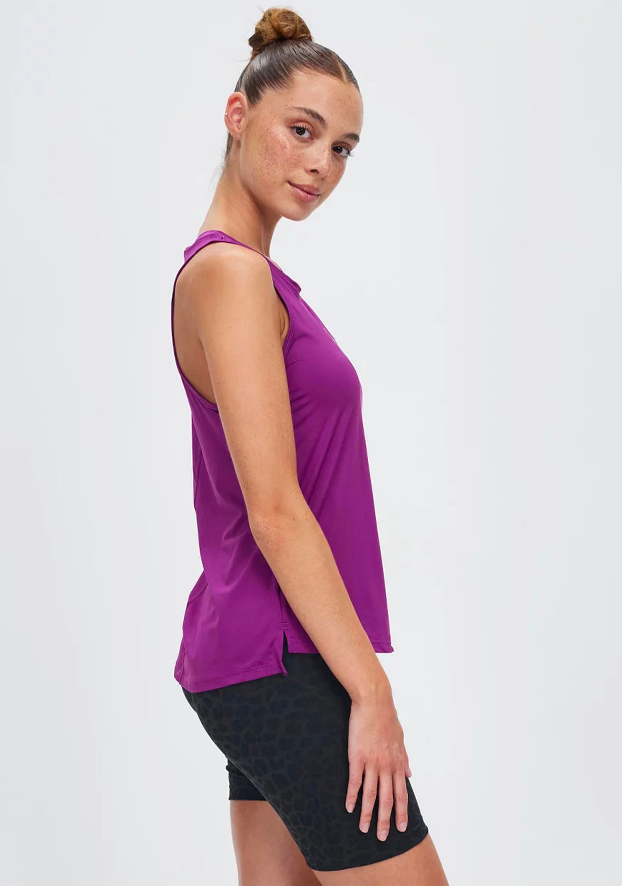 Nike Women’s Dri-Fit One Graphic Logo Tank Purple
