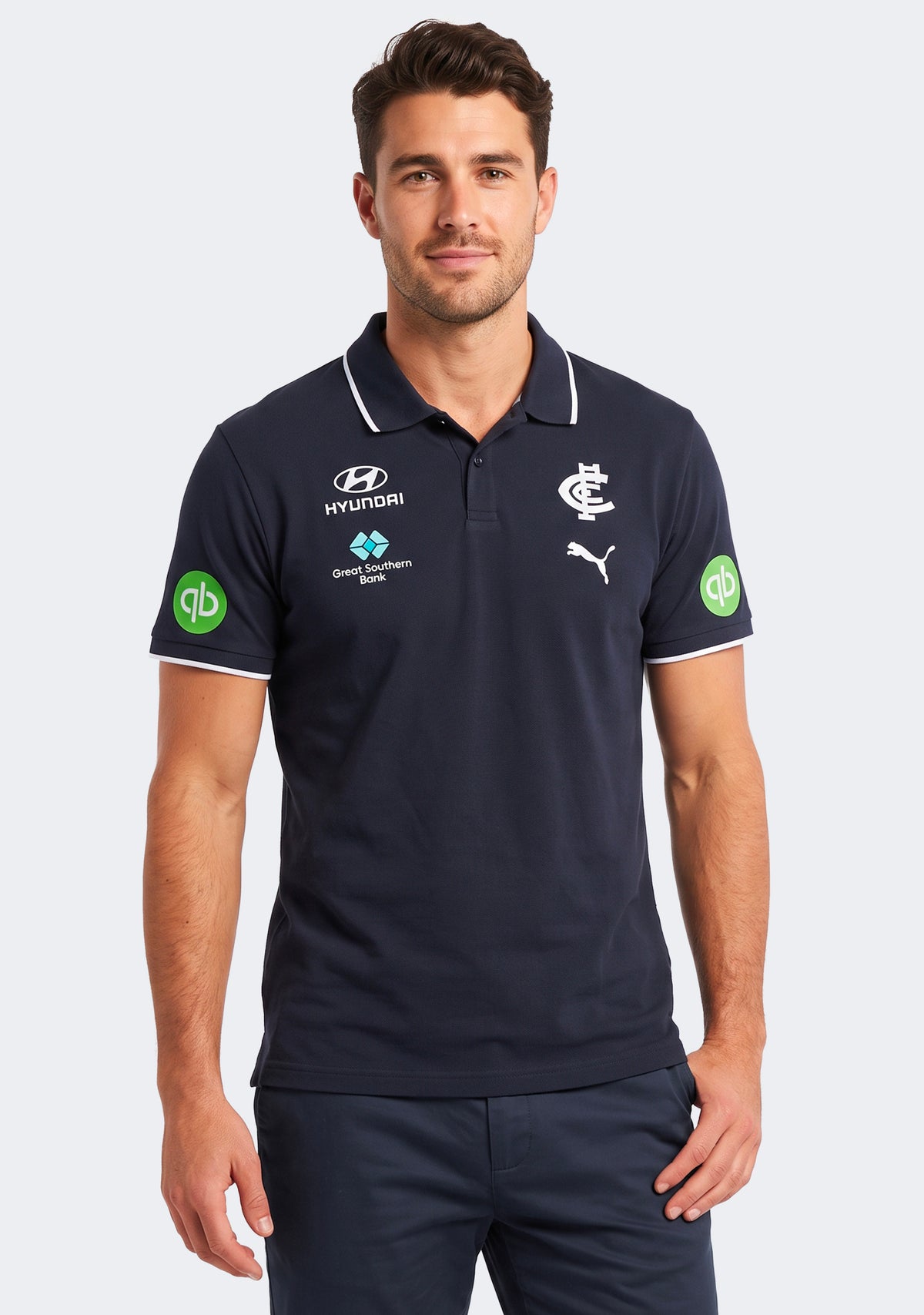 Puma Men's Carlton FC 2026 Team Polo Navy