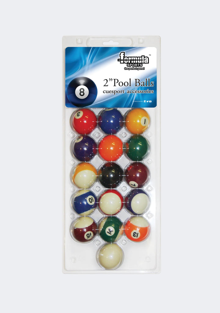 Formula Sports Standard 2 Inch Pool Balls 16 Blister Pack