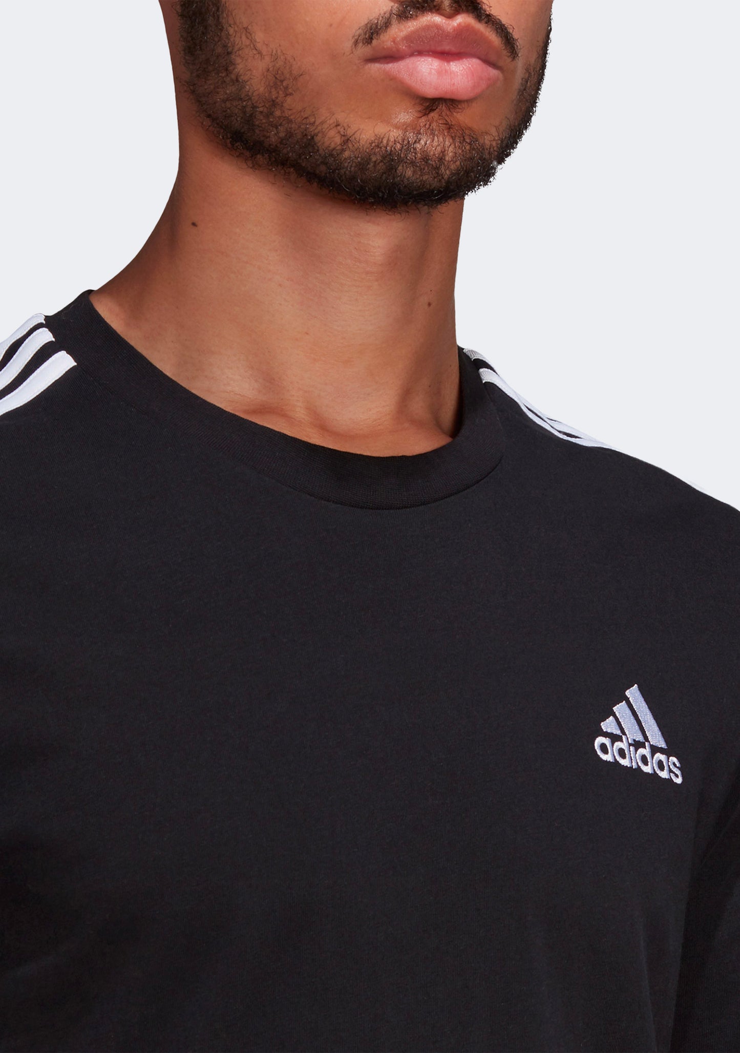 Adidas Men’s Essentials 3 Stripes Tee