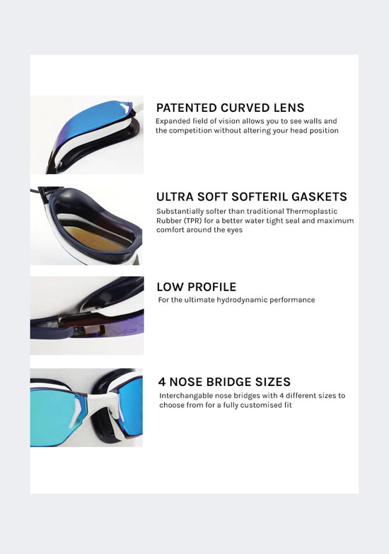 Aquasphere Adults Xceed Michael Phelps Goggles Blue/Black